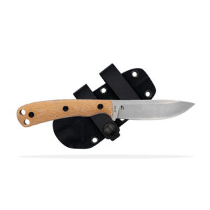 SKT ASCENT KNIFE – BROWN BURLAP, DROP POINT, PLAIN EDGE, 3.6″ BLADE, MICARTA HANDLE