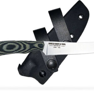 NIMROD STONE WASHED – OD / BLACK CANVAS MICARTA, PLAIN EDGE, 4.38″ BLADE