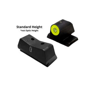 DXT2 BIG DOT NIGHT SIGHTS – M2.0 OPTICS READY FULL SIZE & COMPACT (9MM, 40 S&W, 45 ACP, 10MM), YELLOW DOT FRONT, TRITIUM REAR