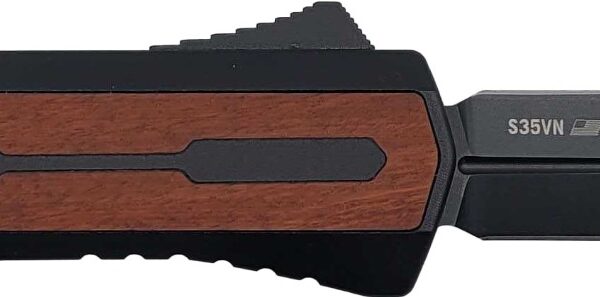 Zastava A7 OTF Knife - American Walnut Wood | S35VN Dagger Blade