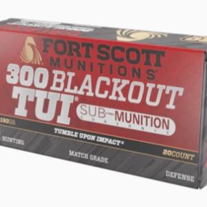 Fort Scott Munitions 300 Blackout Subsonic Rifle Ammo – 190gr | 20rd Box