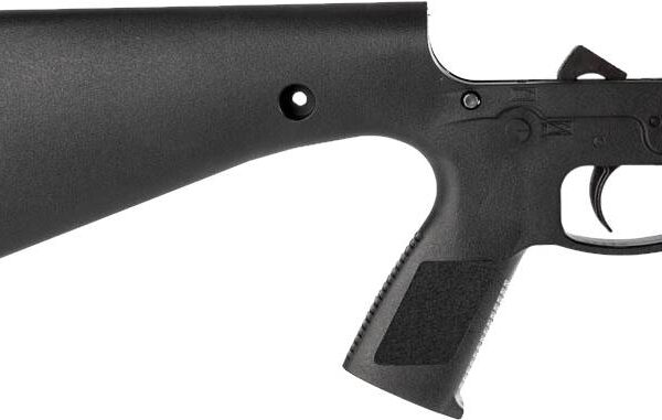 Wraithworks WARP-15 Polymer Complete AR15 Lower Receiver - Black | Mil-Spec Parts Kit | Integral Buttstock & Textured Pistol Grip | Trap Door Buttplate