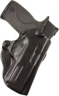 DESANTIS MINI SCABBARD HOLSTER – RH OWB LEATHER 1911 5″ BLACK