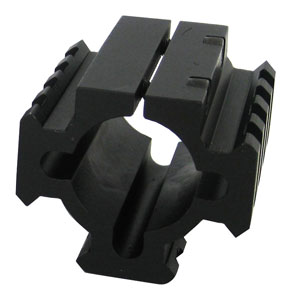 TACSTAR RAIL MOUNT FOR 12GA. – SHOTGUN TUBE 1.8″ LONG BLACK