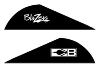 BOHNING BLAZER VANES – 2″ SOLID BLACK 36PK