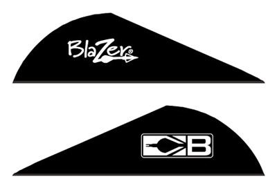 BOHNING BLAZER VANES – 2″ SOLID BLACK 36PK