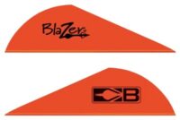 BOHNING BLAZER VANES – 2″ SOLID NEON RED 100PK