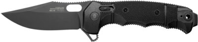 SOG KNIFE SEAL XR BLACK CRKTE – 3.9″ PLN EDGE FLDR BLACK USA