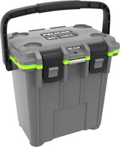 PELICAN COOLERS IM 20 QUART – ELITE DKGRAY/GREEN LEG CUT OUT