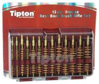 TIPTON 13-PIECE BRONZE RIFLE – BORE BRUSH SET W/STORAGE CASE
