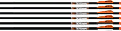 EASTON XBOW BOLT 9MM CARBON – 20″ W/3″ VANES HALF MOON 6-PK