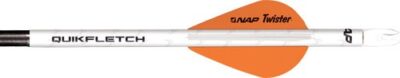 NAP QUICKFLETCH W/2″ TWISTER – VANES WHITE/ORANGE/ORANGE 6PK