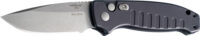 HOGUE BALLISTA-I BUTTON AUTO – DROP POINT BLADE TMBLD BLK 3.5
