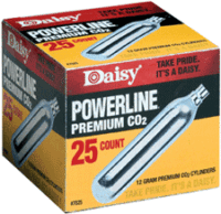 DAISY CO2 CARTRIDGES 12-GRAMS – 25-PACK