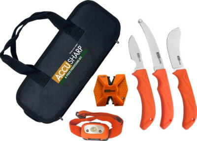 ACCUSHARP 6-PIECE PROCESSING – KIT W/SHARPENER & HEADLAMP