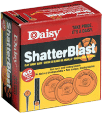 DAISY SHATTERBLAST TARGETS  2″ – 60PK NON-TOXIC BIODERGRADABLE