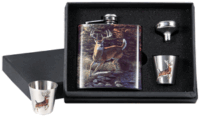 RIVERS EDGE POCKET FLASK WITH – 2 SHOT GLASSES WHITETAIL DEER