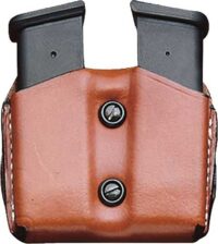 DESANTIS DOUBLE MAG POUCH OWB – LEATHER SIG P365 TAN