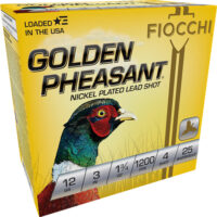 FIOCCHI GOLDEN PHEASANT 12GA – 3″ 1-3/4OZ #4 25RD 10BX/CS