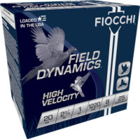 FIOCCHI 20GA 2.75″ 1OZ #8 – 1220FPS 25RD 10BX/CS