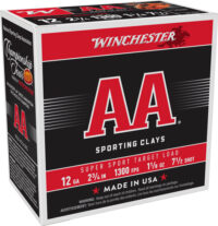 WINCHESTER AA 12GA 2.75″ – 1-1/8OZ #7.5 1300FPS 250R CASE