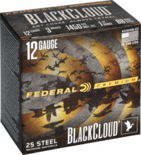 FEDERAL BLCK CLOUD 12GA 3″ – 1-1/4OZ #BB 1450FPS 25RD 10B/C