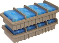 MTM AMMO RACK W/ 4 RS50 50RND – FLIP TOP BOXES CLR BLUE/DK ETH