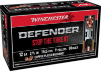 WINCHESTER DEFENDER 12GA 2.75″ – 00 BUCK 9 PELLETS 10RD 10BX/CS