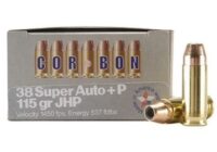 CORBON 38 SUPER + P 115GR JHP – 20RD 25BX/CS