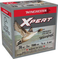 WINCHESTER XPERT STEEL 20GA 3″ – 7/8OZ #4 1500FPS 25RD 10BX/CS
