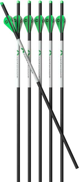 CENTERPOINT XBOW ARROW 20″ – CARBON 400GR HALF-MOON 6PK