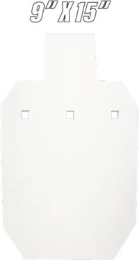 BASH TARGET AR500 SILHOUETTE – HALF SIZE 9″X15″-3/8″ THICK