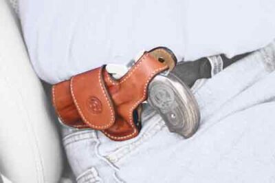 BOND ARMS DRIVING HOLSTER LH – THUMBSNAP LEATHER TAN