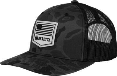 BERETTA CAP PM TRUCKER R 112 – RUBBER PATCH BLACK DUCK CAMO