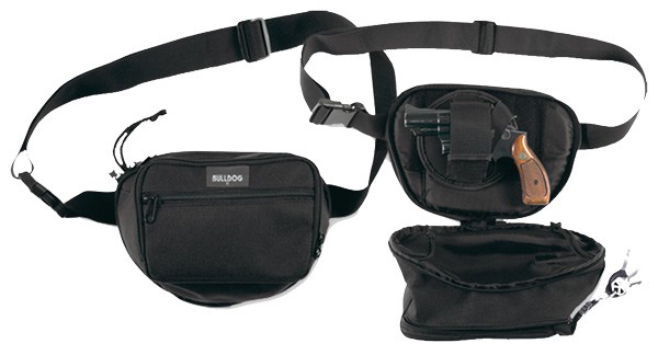 BULLDOG FANNY PACK HOLSTER FOR – MED GUN BLK 10″ W/ UNIV HOLSTR