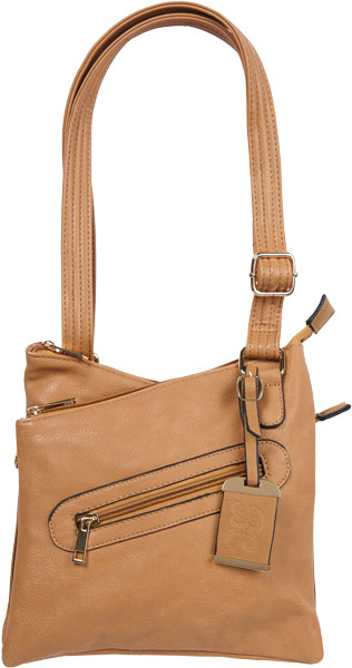 BULLDOG CONCEALED CARRY PURSE – CROSS BODY STYLE TAN