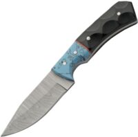 SZCO RITE EDGE 3″ TURQUOISE – MICARTA SKINNER W/LEATHER SHTH