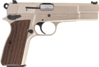 INGLIS P-35N HI-POWER 9MM – 4.7″ BBL 2-15RD NICKEL/WOOD