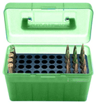 MTM DELUXE AMMO BOX 50-ROUNDS – RIFLE 22-250 TO 308 GREEN