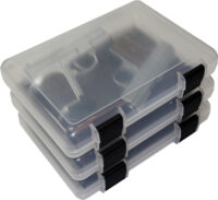 MTM IN-SAFE HANDGUN STORAGE – CASE 9″ CLEAR SMOKE 3-PACK