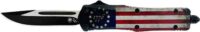 TEMPLAR KNIFE LARGE OTF BETSY - ROSS FLAG 3.5" BLACK DROP PNT