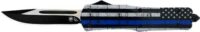 TEMPLAR KNIFE LARGE OTF BACK - THE BLUE 3.5" BLK DROP POINT