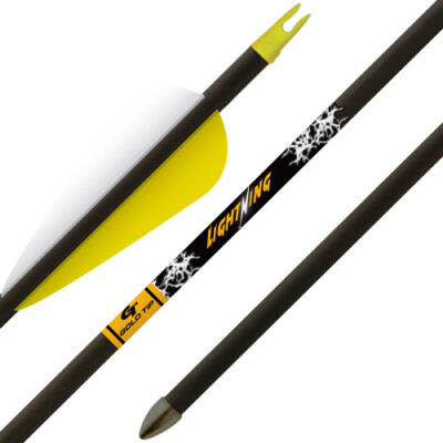 GOLD TIP ARROW LIGHTNING YOUTH – 2.5″ VANE TEC GLUED-IN PNT 3PK