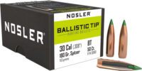 NOSLER BULLETS 30 CAL .308 – 180GR BALLISTIC TIP 50CT