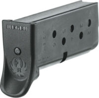 RUGER MAGAZINE LCP 380ACP – 6RD W/FINGER EXT. STEEL