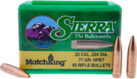 SIERRA BULLETS .22 CAL .224 – 77GR HPBT 50CT