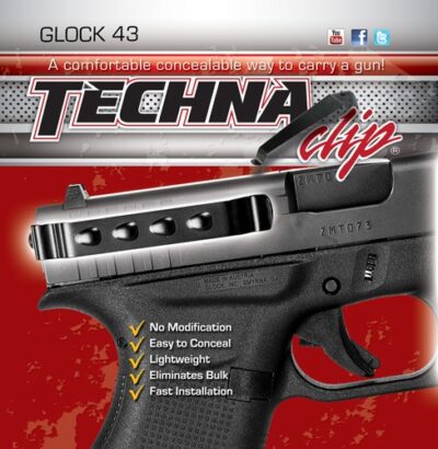 TECHNA CLIP HANDGUN RETENTION – CLIP FOR GLOCK 43 RIGHT/LEFT