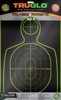 TRUGLO TRU-SEE REACTIVE TARGET – HANDGUNNER 12″ X 18″ 12-PACK