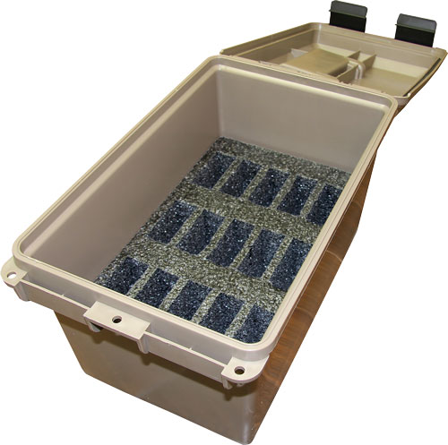 MTM TACTICAL MAGAZINE CAN – DARK EARTH HOLDS 15 AR-15 MAGS