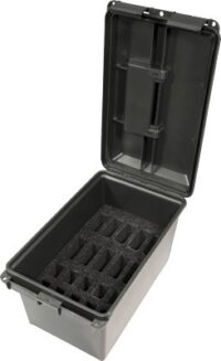 MTM TACTICAL MAGAZINE CAN – BLACK HOLDS AR-15/DS HANDGUN